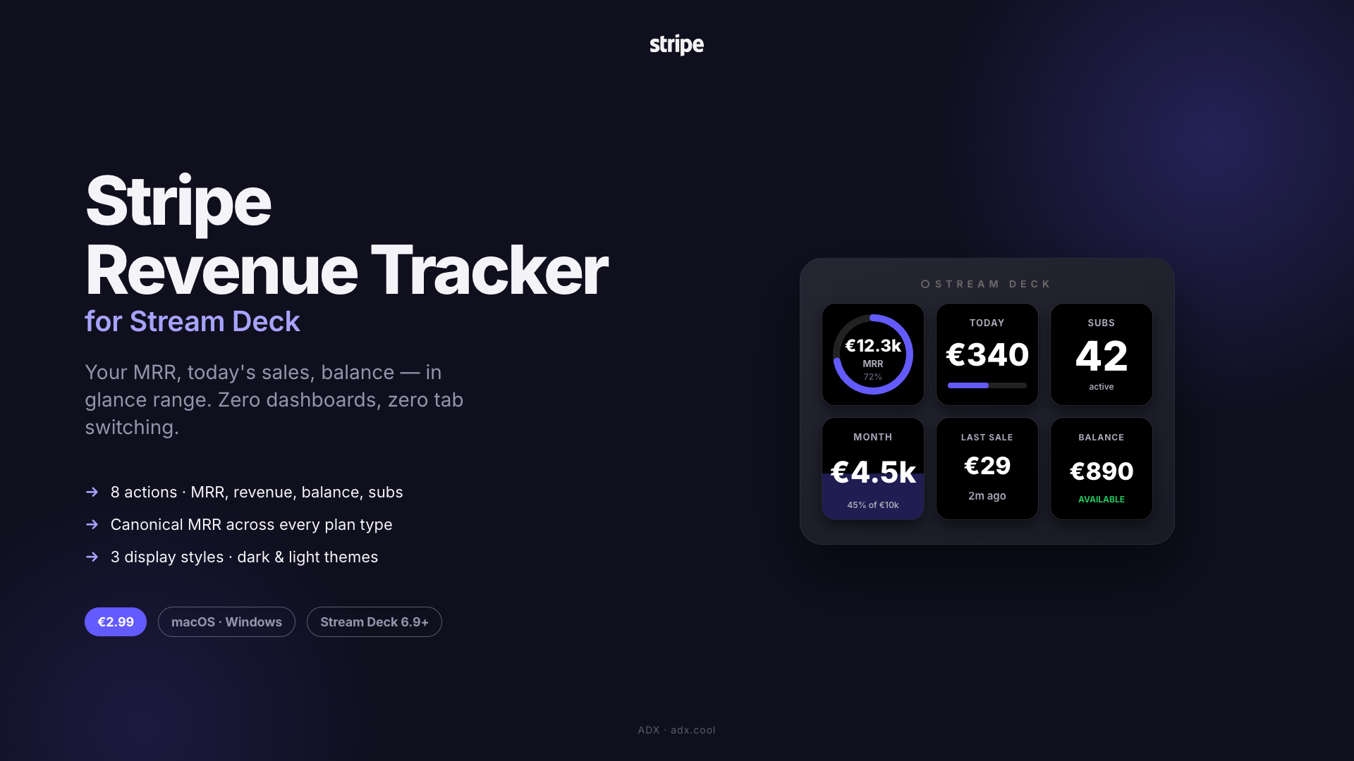 Stripe Revenue Tracker preview